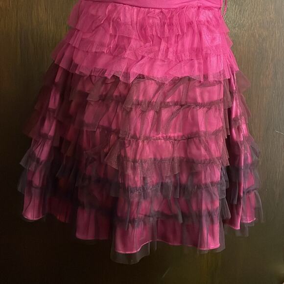 Teeze Me Brand Junior's size 5 Pink Ombre Ruffled Tulle Mini Party Dress Y2K - Picture 2 of 7